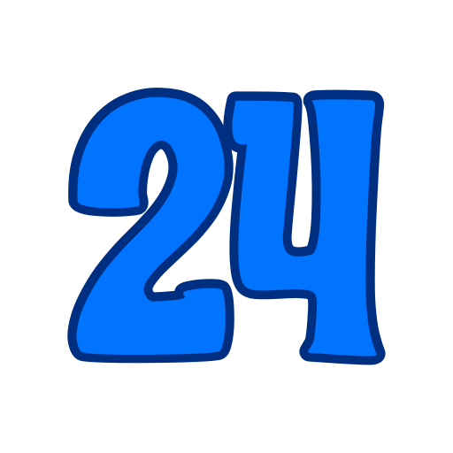 número 24 Generic color lineal-color icono