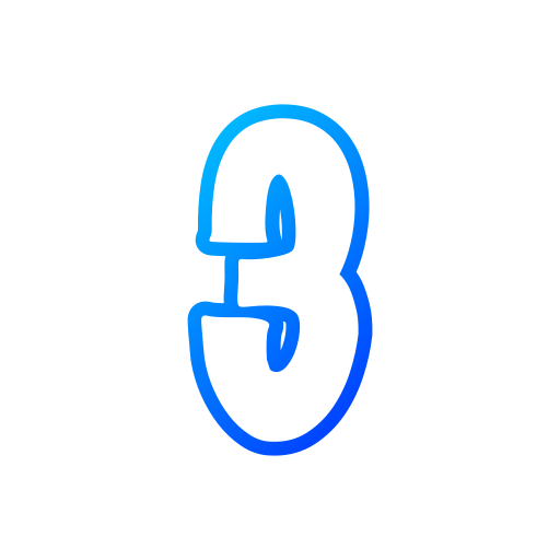 番号 3 Generic gradient outline icon