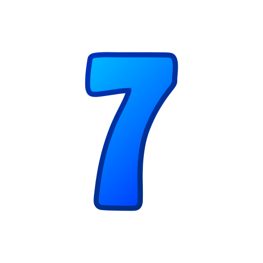 Number 7 Generic gradient lineal-color icon