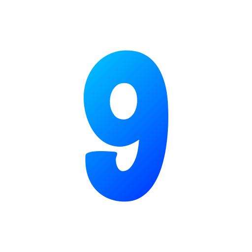 nummer 9 Generic gradient fill icon