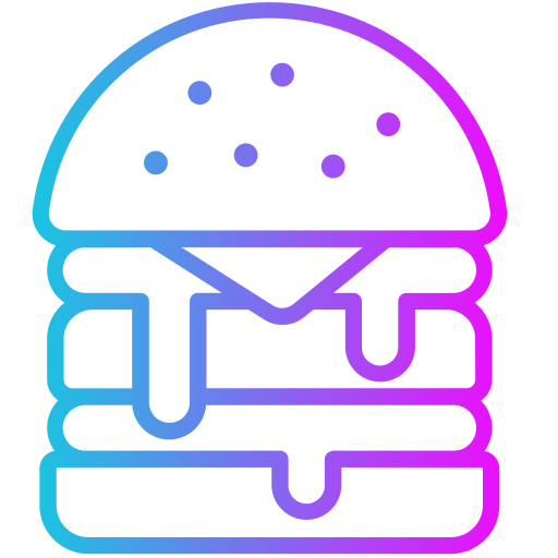 hamburguesa con queso Generic gradient outline icono