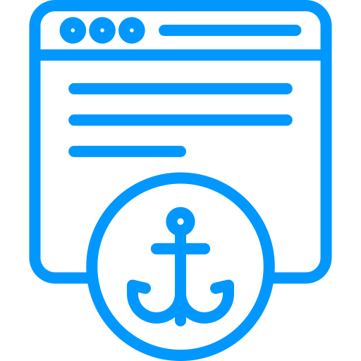 testo di ancoraggio Generic color outline icona