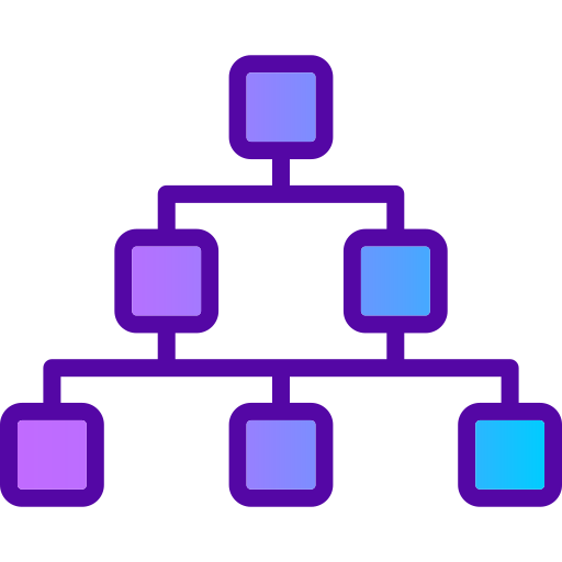 Иерархия Generic gradient lineal-color иконка