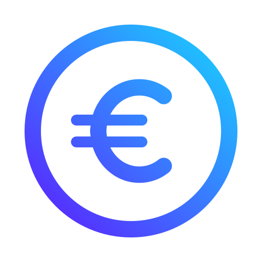 euro Generic gradient outline Icône
