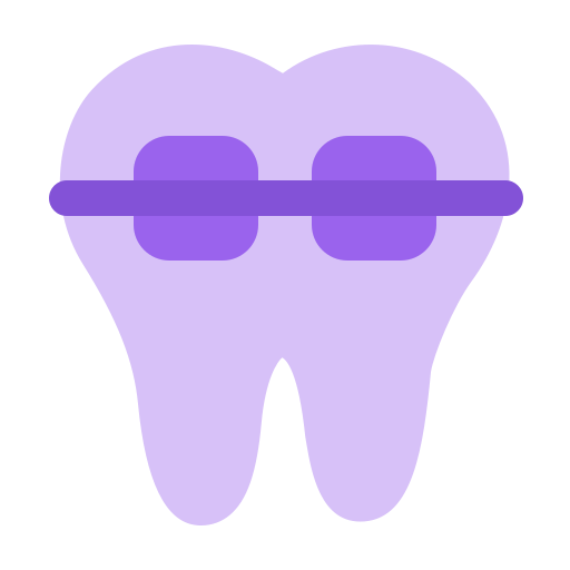 aparat ortodontyczny Generic color fill ikona