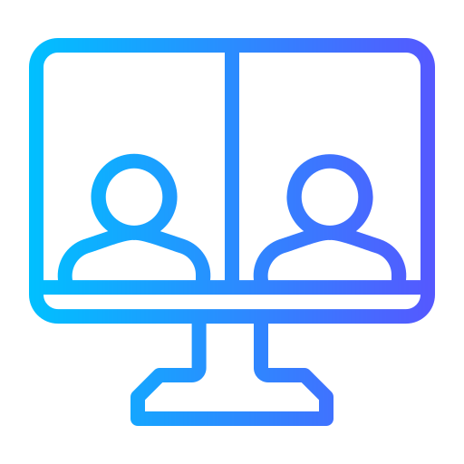Video conference Generic gradient outline icon