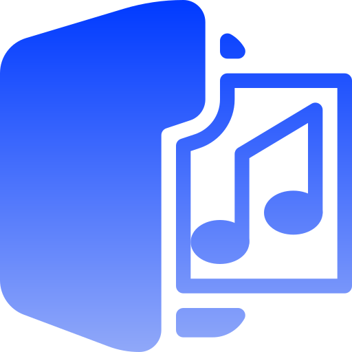folder muzyczny Generic gradient fill ikona