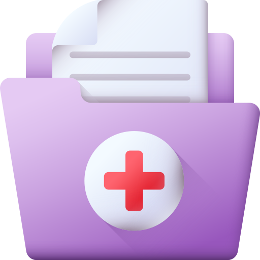 Medical file 3D Color icon