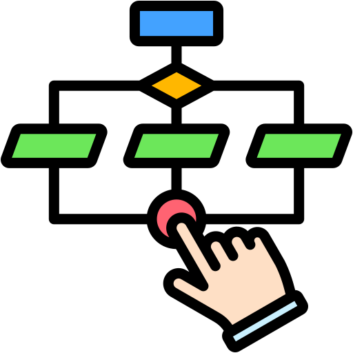 schemat blokowy Generic color lineal-color ikona