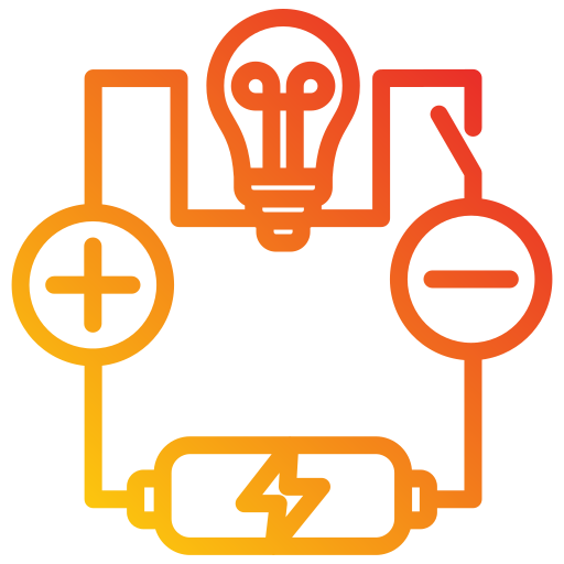 circuito eléctrico Generic gradient outline icono
