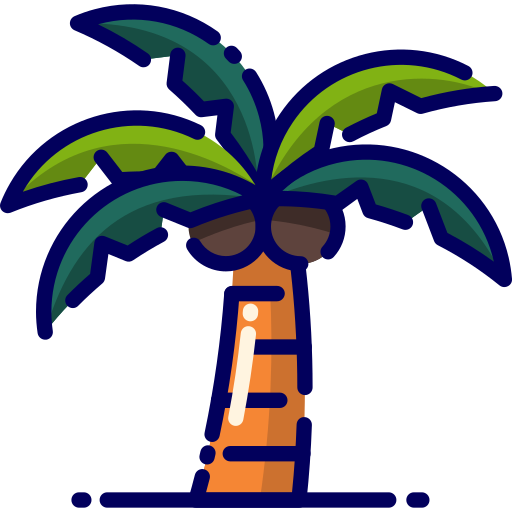 Árbol de coco Generic color lineal-color icono