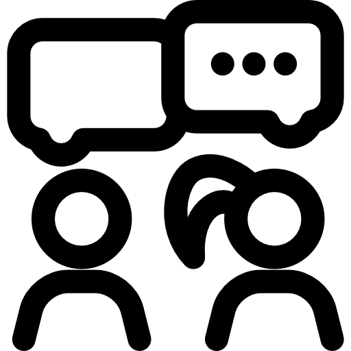 conversacion Curved Lineal icono