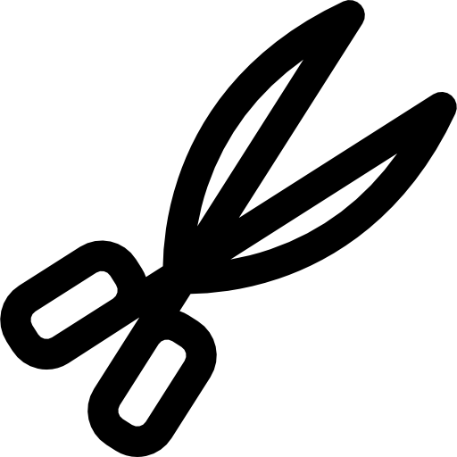 Scissors Curved Lineal icon