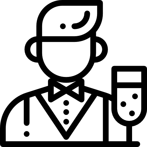 kelner Detailed Rounded Lineal ikona