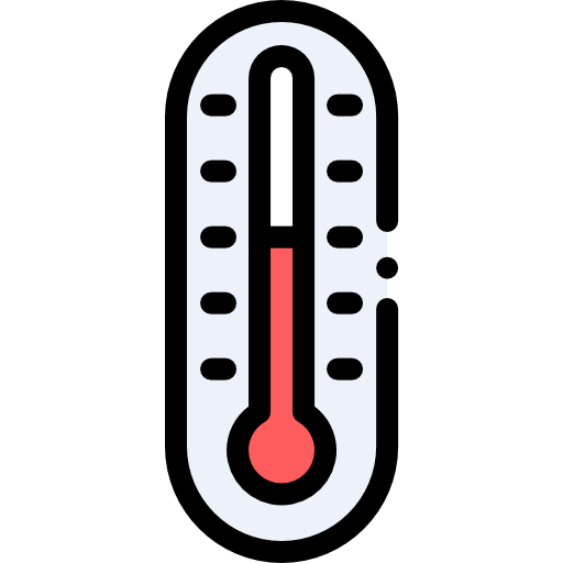 Thermometer Detailed Rounded Lineal color icon