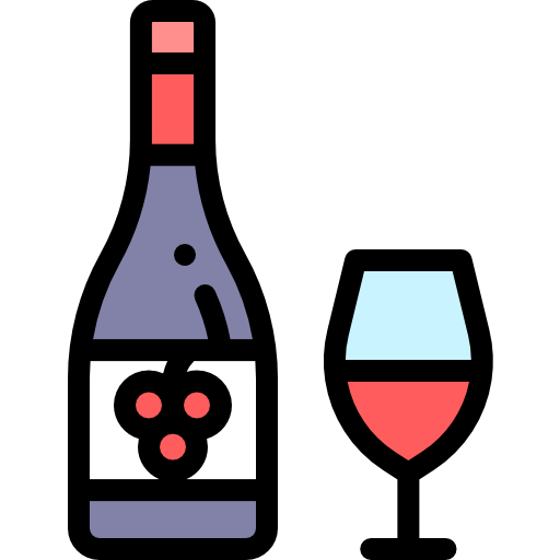 ワイン Detailed Rounded Lineal color icon
