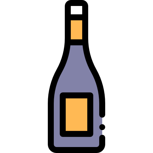 와인 병 Detailed Rounded Lineal color icon