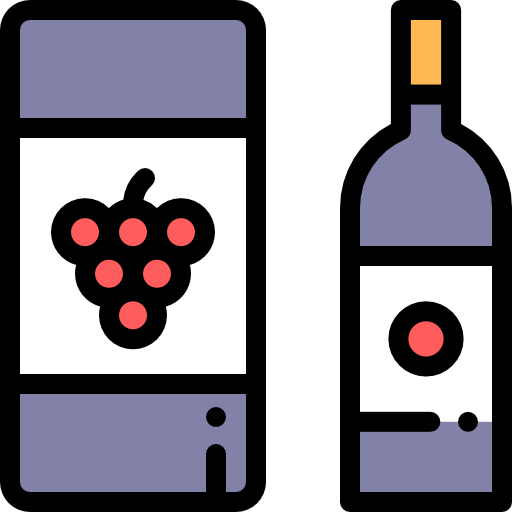 ワイン Detailed Rounded Lineal color icon