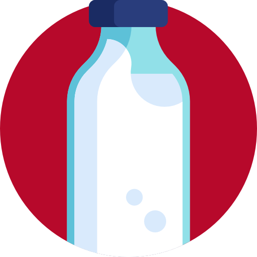 Milk bottle Detailed Flat Circular Flat icon