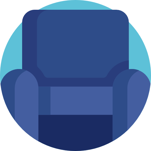 fauteuil Detailed Flat Circular Flat icoon