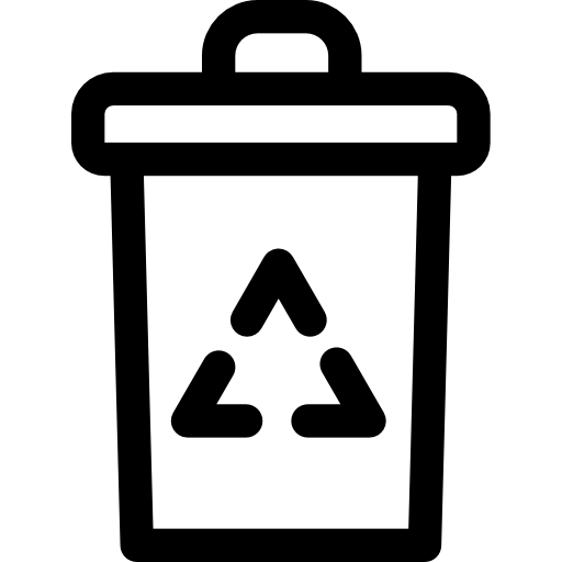 cestino Basic Rounded Lineal icona