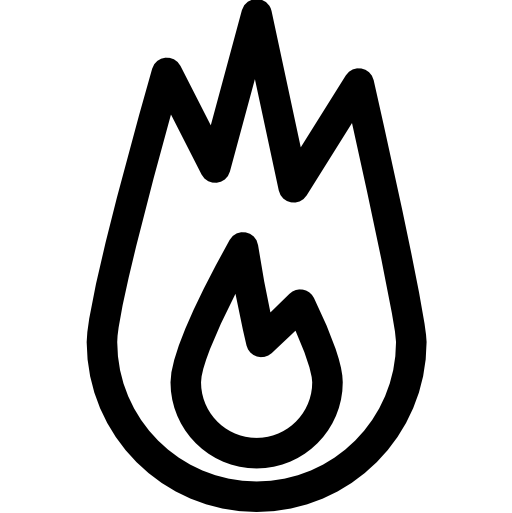 Огонь Basic Rounded Lineal иконка