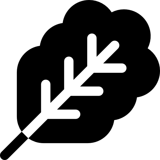 liść Basic Rounded Filled ikona