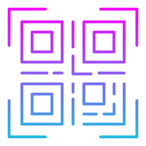 qr code Generic gradient outline icoon