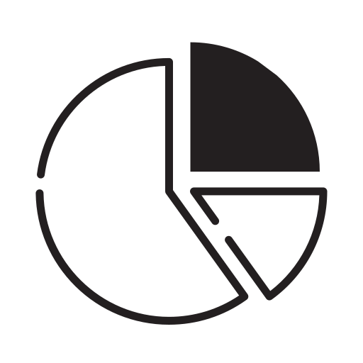 wykres kołowy Generic black fill ikona