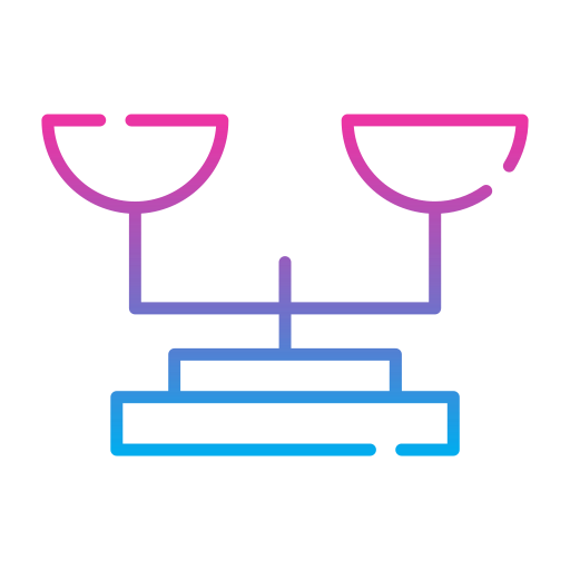 justitie schaal Generic gradient outline icoon