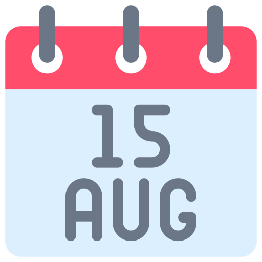 8月 Generic color fill icon