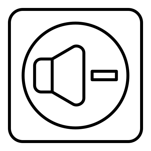 볼륨 낮추기 Generic black outline icon