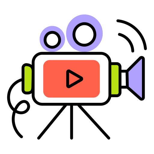 Movie camera Generic color lineal-color icon