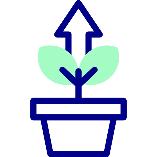 Growth Detailed Mixed Lineal color icon