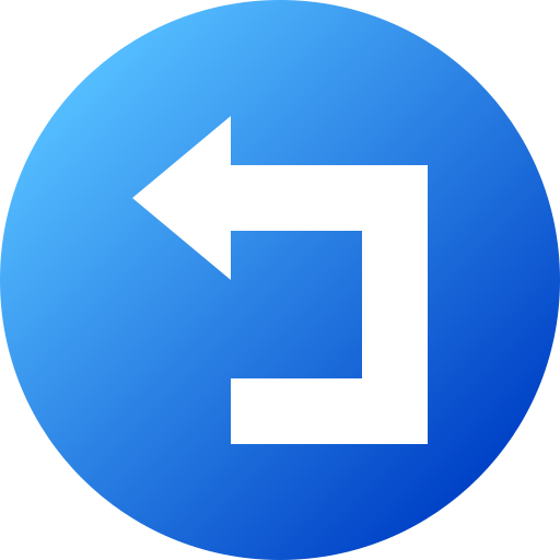 Turn left Generic gradient fill icon