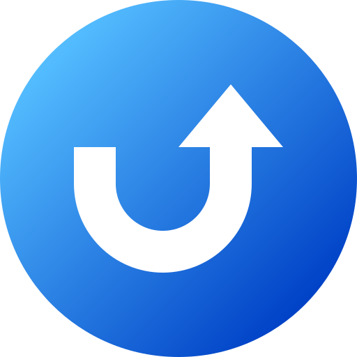 U turn Generic gradient fill icon