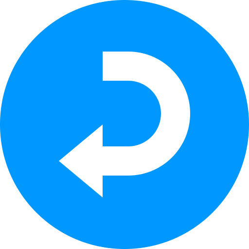 Turn left Generic color fill icon