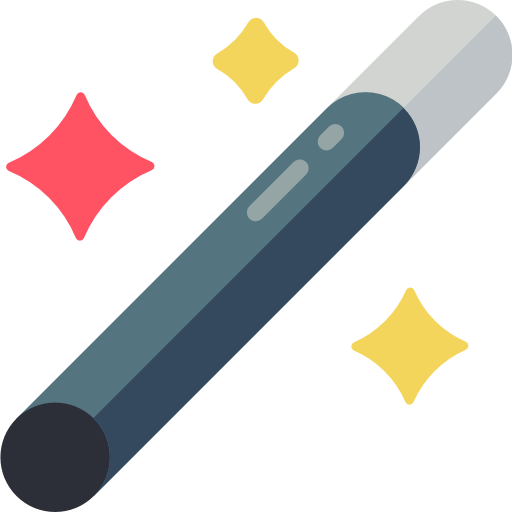 Magic wand Basic Miscellany Flat icon