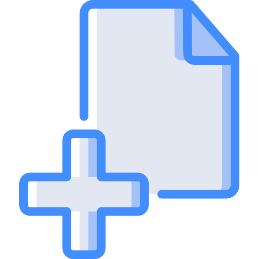 bestand toevoegen Basic Miscellany Blue icoon