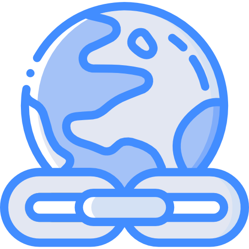 하이퍼 링크 Basic Miscellany Blue icon