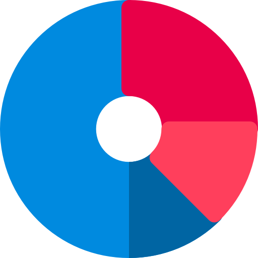 Pie graph Basic Rounded Flat icon