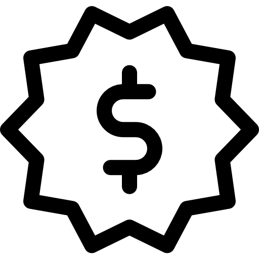 simbolo del dollaro Basic Rounded Lineal icona