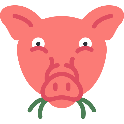 Pig Basic Miscellany Flat icon