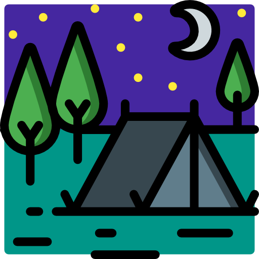 Tent Basic Miscellany Lineal Color icon