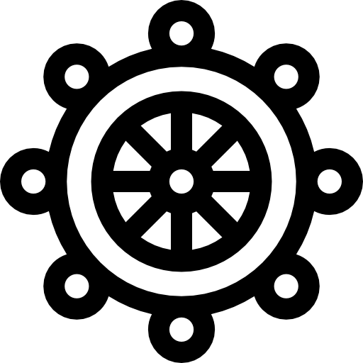 Колесо дхармы Basic Rounded Lineal иконка