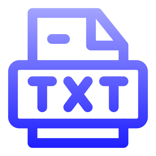 Txt Generic gradient outline icon