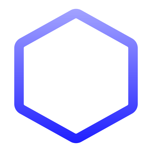 hexagone Generic gradient outline Icône