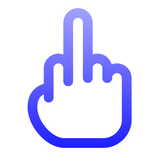 Środkowy palec Generic gradient outline ikona