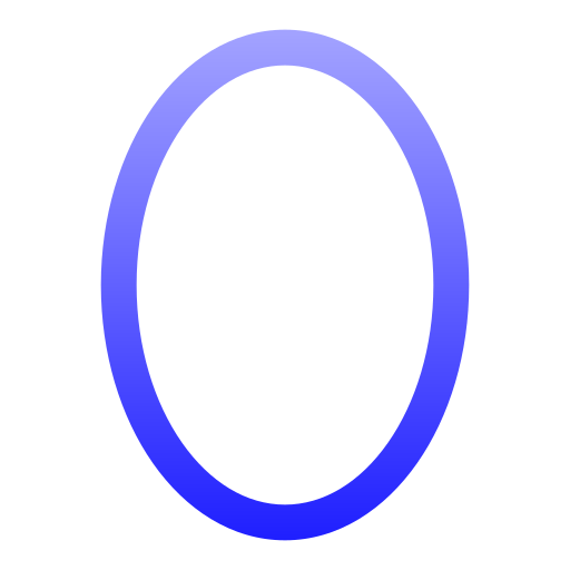 ovaal Generic gradient outline icoon