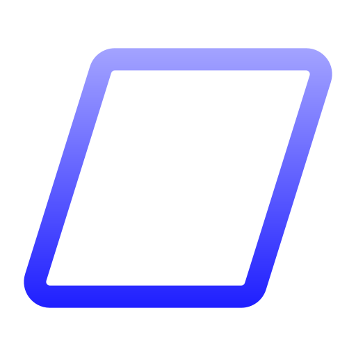parallélogramme Generic gradient outline Icône